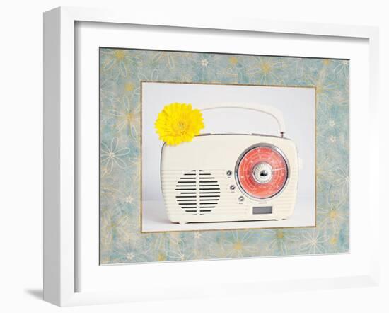 Back in Time White Radio Border-Susannah Tucker-Framed Art Print