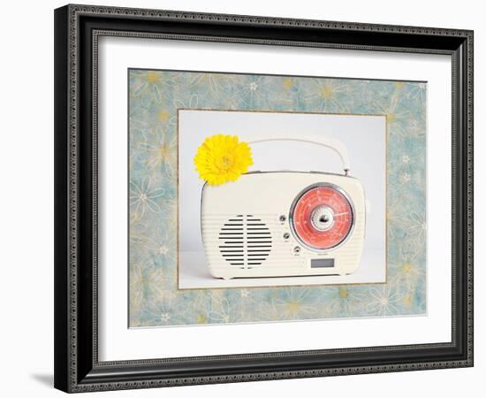 Back in Time White Radio Border-Susannah Tucker-Framed Art Print