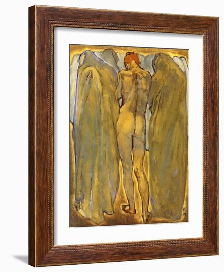 Back of a Nude Woman with Ghosts-Koloman Moser-Framed Giclee Print