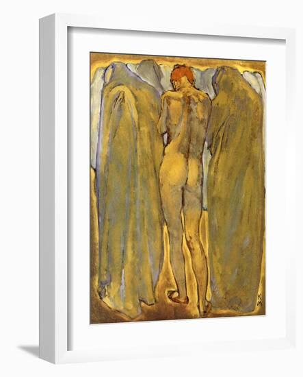 Back of a Nude Woman with Ghosts-Koloman Moser-Framed Giclee Print