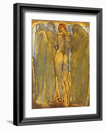 Back of a Nude Woman with Ghosts-Koloman Moser-Framed Giclee Print