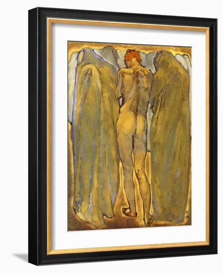 Back of a Nude Woman with Ghosts-Koloman Moser-Framed Giclee Print