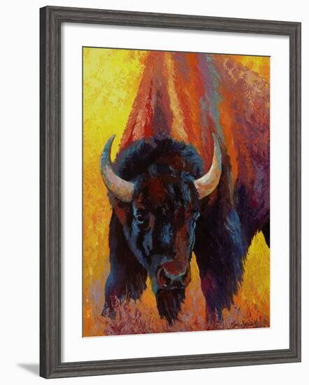 Back Off Bison-Marion Rose-Framed Giclee Print