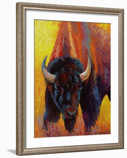 Back Off Bison-Marion Rose-Framed Giclee Print