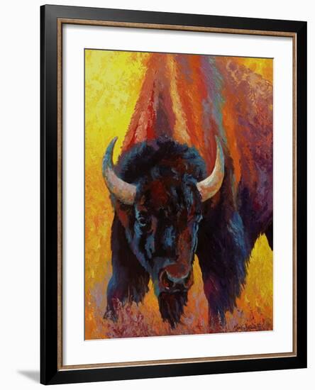 Back Off Bison-Marion Rose-Framed Giclee Print