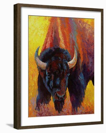 Back Off Bison-Marion Rose-Framed Giclee Print