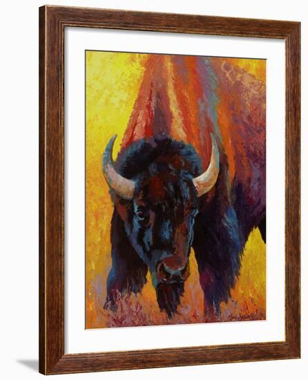 Back Off Bison-Marion Rose-Framed Giclee Print