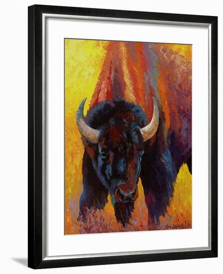 Back Off Bison-Marion Rose-Framed Giclee Print