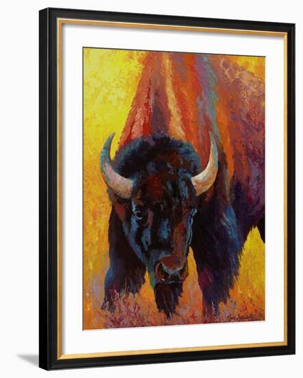 Back Off Bison-Marion Rose-Framed Giclee Print