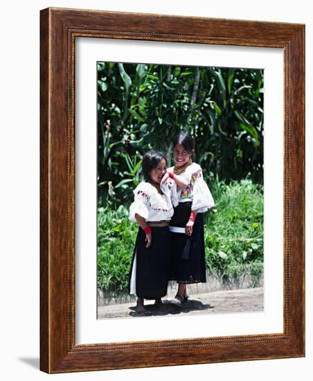 Back-strap Weaving, Ecuador-Charles Sleicher-Framed Photographic Print