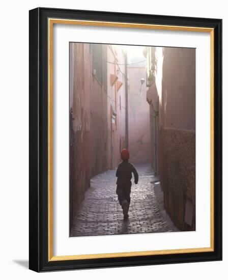 Back Street of Marrakech, Morocco, North Africa, Africa-Ethel Davies-Framed Photographic Print