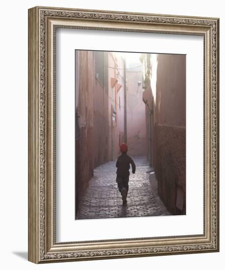 Back Street of Marrakech, Morocco, North Africa, Africa-Ethel Davies-Framed Photographic Print