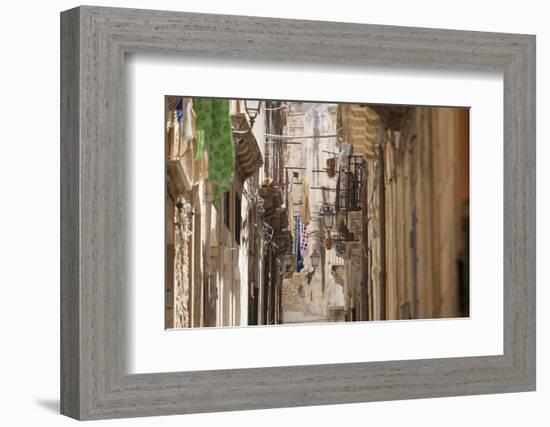 Back Streets, Balconies, Ortigia, Syracuse, Sicily, Italy, Europe-John Miller-Framed Photographic Print