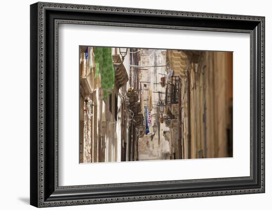 Back Streets, Balconies, Ortigia, Syracuse, Sicily, Italy, Europe-John Miller-Framed Photographic Print