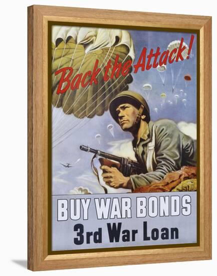 Back the Attack! War Bonds Poster-null-Framed Premier Image Canvas