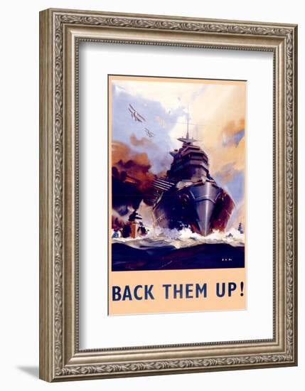 Back Them Up! Floatplanes and Warships-null-Framed Art Print