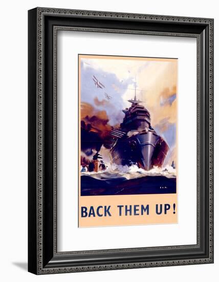 Back Them Up! Floatplanes and Warships-null-Framed Art Print