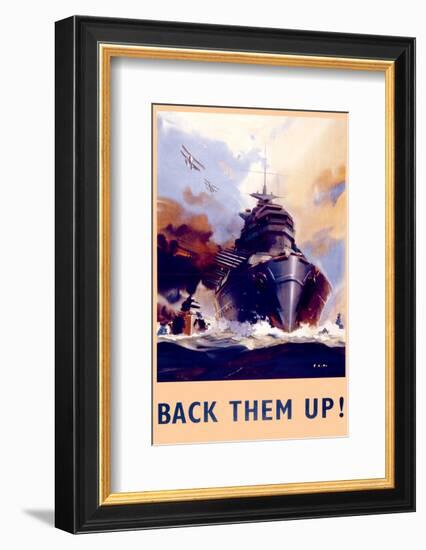 Back Them Up! Floatplanes and Warships-null-Framed Art Print