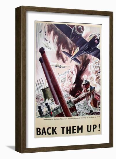 'Back Them Up' Poster, c.1941-English School-Framed Giclee Print