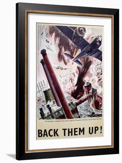 'Back Them Up' Poster, c.1941-English School-Framed Giclee Print