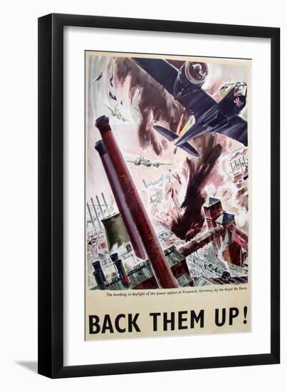 'Back Them Up' Poster, c.1941-English School-Framed Giclee Print