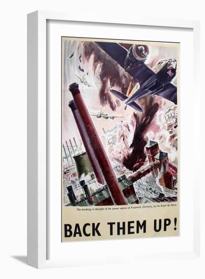 'Back Them Up' Poster, c.1941-English School-Framed Giclee Print