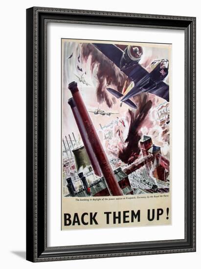 'Back Them Up' Poster, c.1941-English School-Framed Giclee Print