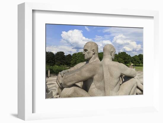 Back to Back, Detail of a Sculptural Group on the Monolith Plateau by Gustav Vigeland, Frogner Park-Eleanor Scriven-Framed Photographic Print