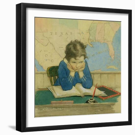 Back to School Again-Jessie Willcox-Smith-Framed Premium Giclee Print