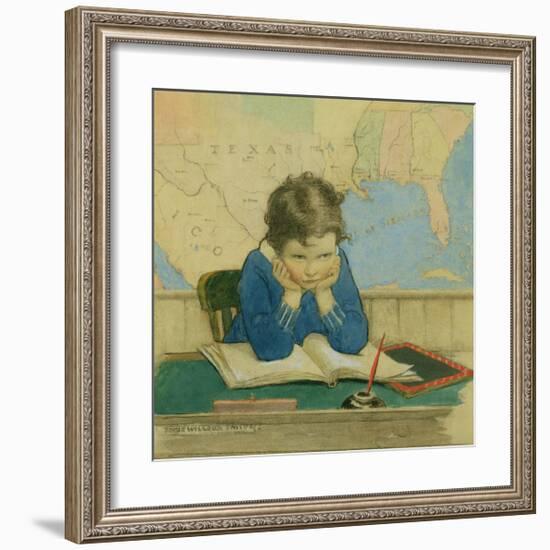 Back to School Again-Jessie Willcox-Smith-Framed Premium Giclee Print