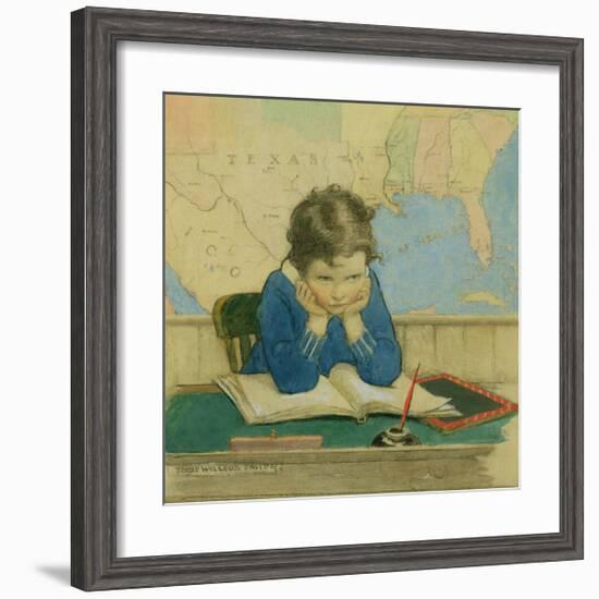 Back to School Again-Jessie Willcox-Smith-Framed Premium Giclee Print