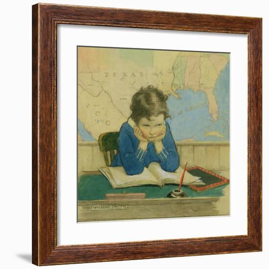 Back to School Again-Jessie Willcox-Smith-Framed Premium Giclee Print