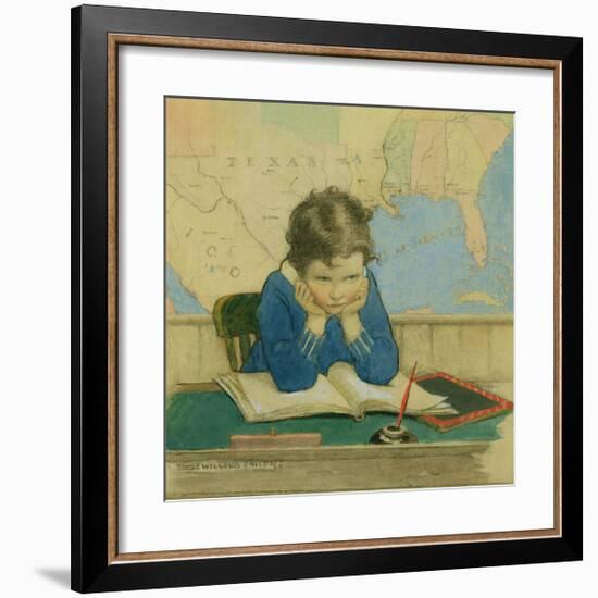 Back to School Again-Jessie Willcox-Smith-Framed Premium Giclee Print