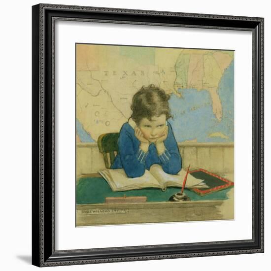 Back to School Again-Jessie Willcox-Smith-Framed Premium Giclee Print