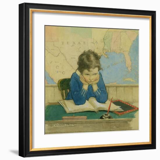 Back to School Again-Jessie Willcox-Smith-Framed Premium Giclee Print