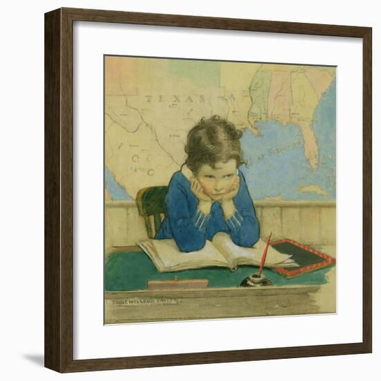 Back to School Again-Jessie Willcox-Smith-Framed Premium Giclee Print