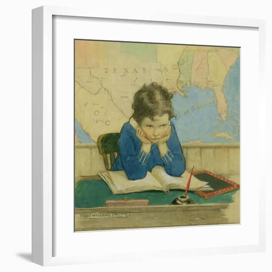 Back to School Again-Jessie Willcox-Smith-Framed Premium Giclee Print