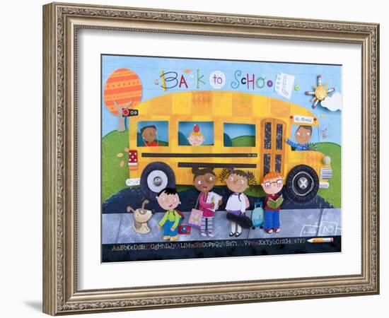 Back to School Bus-Holli Conger-Framed Giclee Print