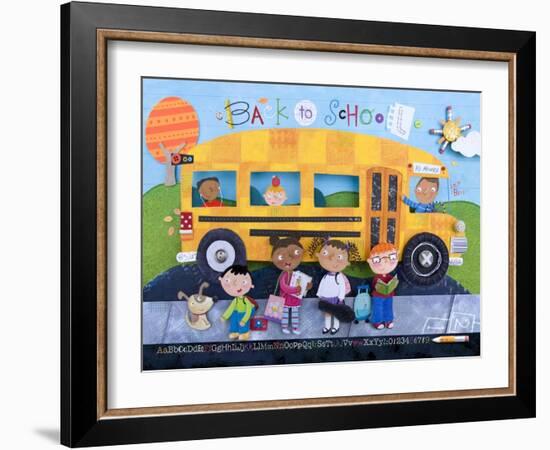 Back to School Bus-Holli Conger-Framed Giclee Print