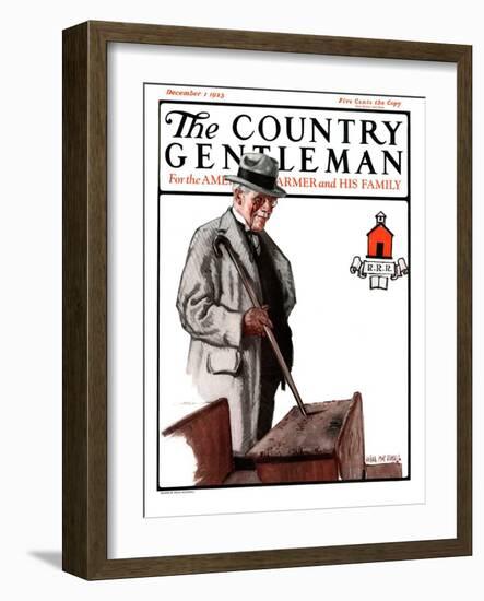 "Back to School," Country Gentleman Cover, December 1, 1923-Angus MacDonall-Framed Giclee Print