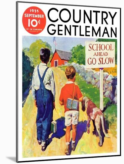"Back to School," Country Gentleman Cover, September 1, 1935-William Meade Prince-Mounted Giclee Print