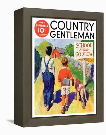 "Back to School," Country Gentleman Cover, September 1, 1935-William Meade Prince-Framed Premier Image Canvas