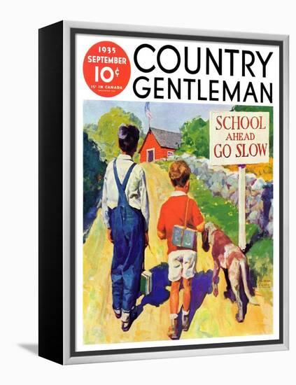 "Back to School," Country Gentleman Cover, September 1, 1935-William Meade Prince-Framed Premier Image Canvas