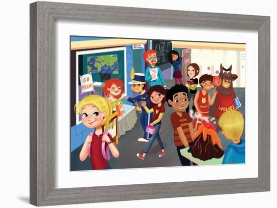 Back to School - Jack & Jill-Tatevik Avakyan-Framed Giclee Print