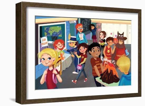 Back to School - Jack & Jill-Tatevik Avakyan-Framed Giclee Print