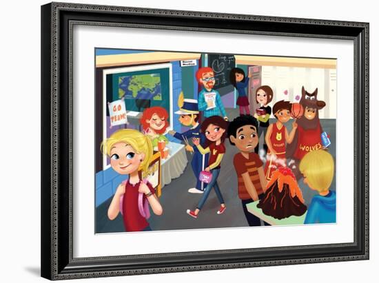 Back to School - Jack & Jill-Tatevik Avakyan-Framed Giclee Print