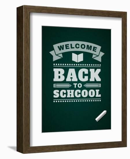 Back to School Message on Blackboard-VikaSuh-Framed Premium Giclee Print