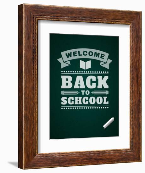 Back to School Message on Blackboard-VikaSuh-Framed Premium Giclee Print