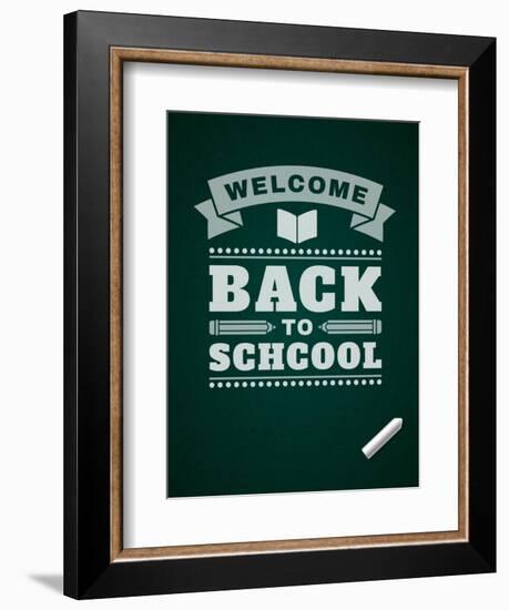 Back to School Message on Blackboard-VikaSuh-Framed Premium Giclee Print