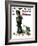 "Back to School" or "Vacation's End" Saturday Evening Post Cover, January 8,1927-Norman Rockwell-Framed Giclee Print